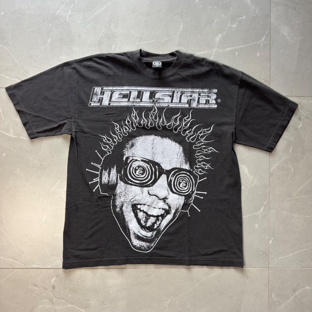 Camiseta Hellstar Face Black — XG, Novo