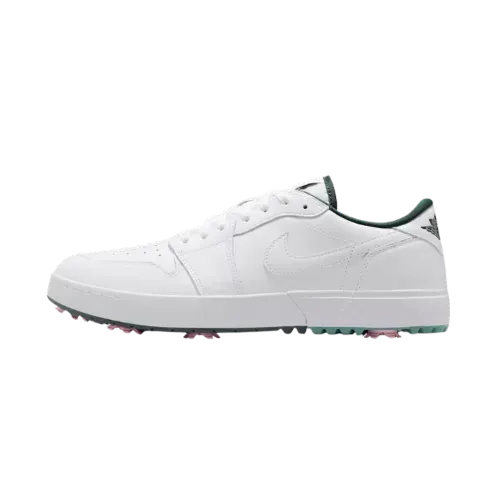 Nike Air Jordan 1 Low Golf Spiked White Fir Elemental Pink - Droper