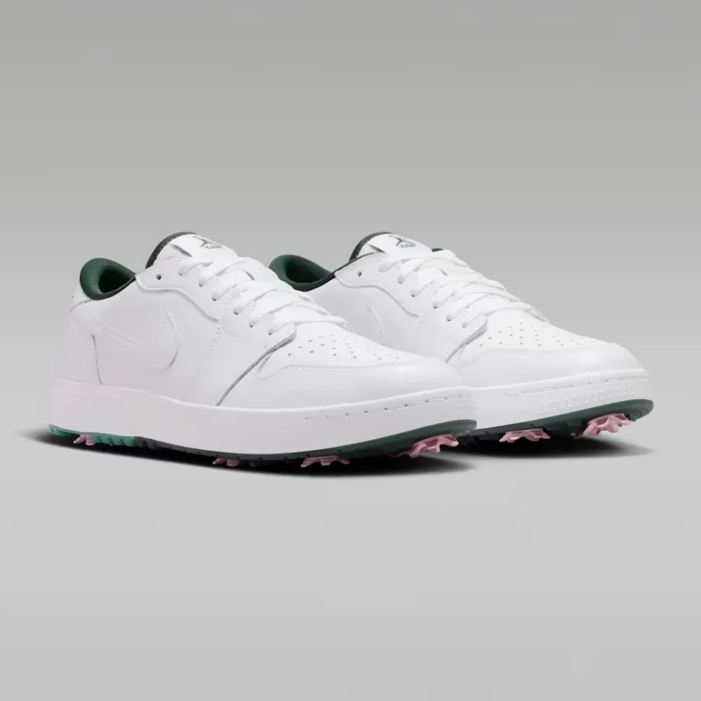 Nike Air Jordan 1 Low Golf Spiked White Fir Elemental Pink - Droper