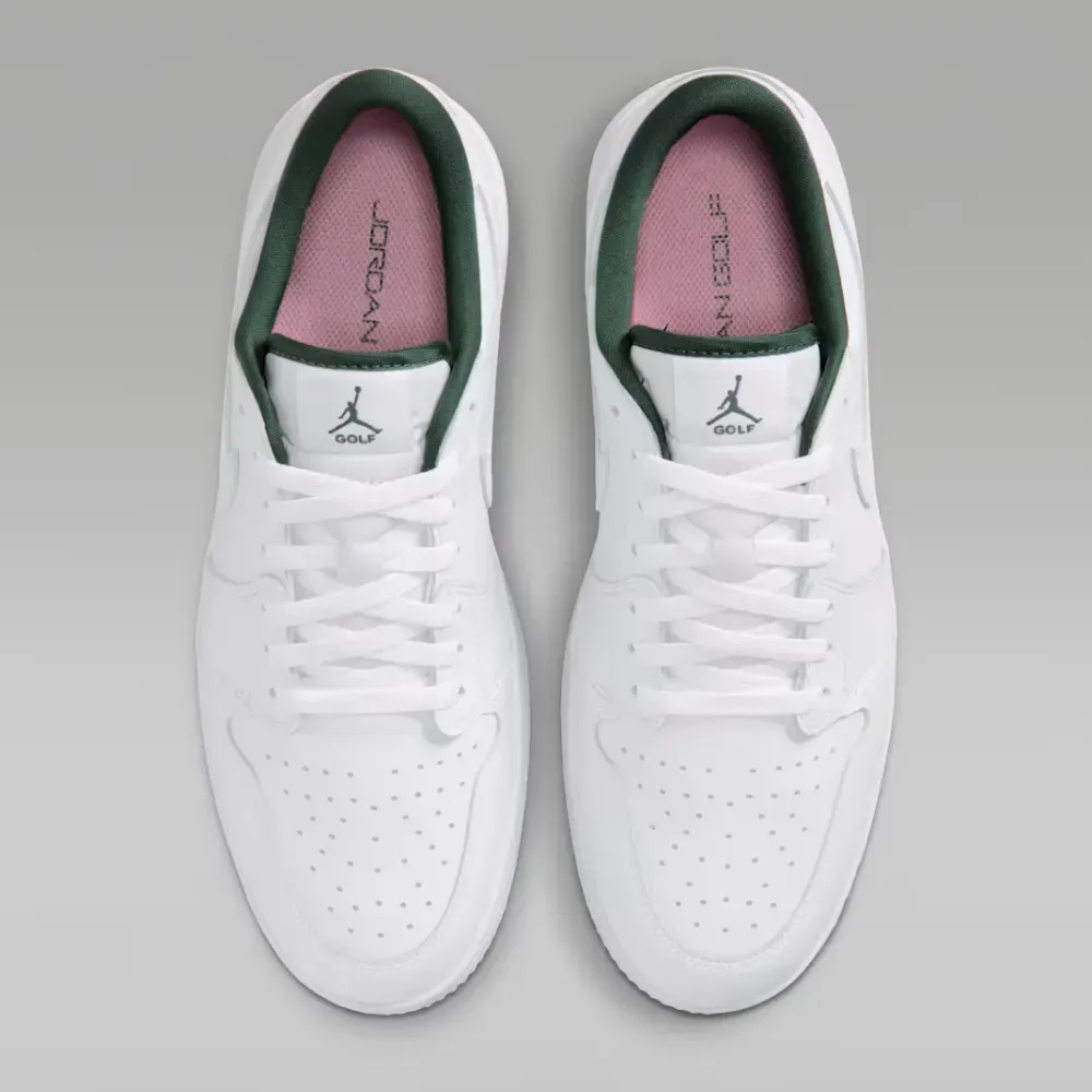 Nike Air Jordan 1 Low Golf Spiked White Fir Elemental Pink - Droper