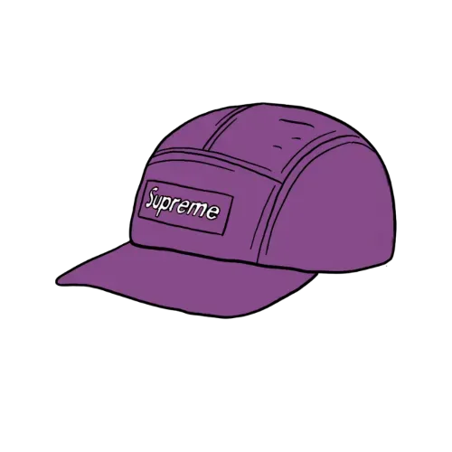 Boné Supreme Washed Chino Twill Camp Cap Light Purple SS21