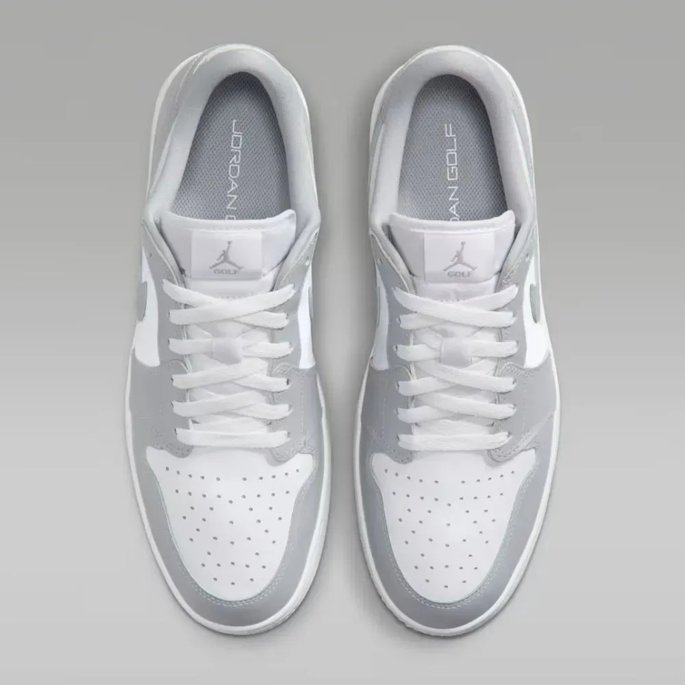 Air Jordan 1 Low Golf Spiked Wolf Grey White - Droper