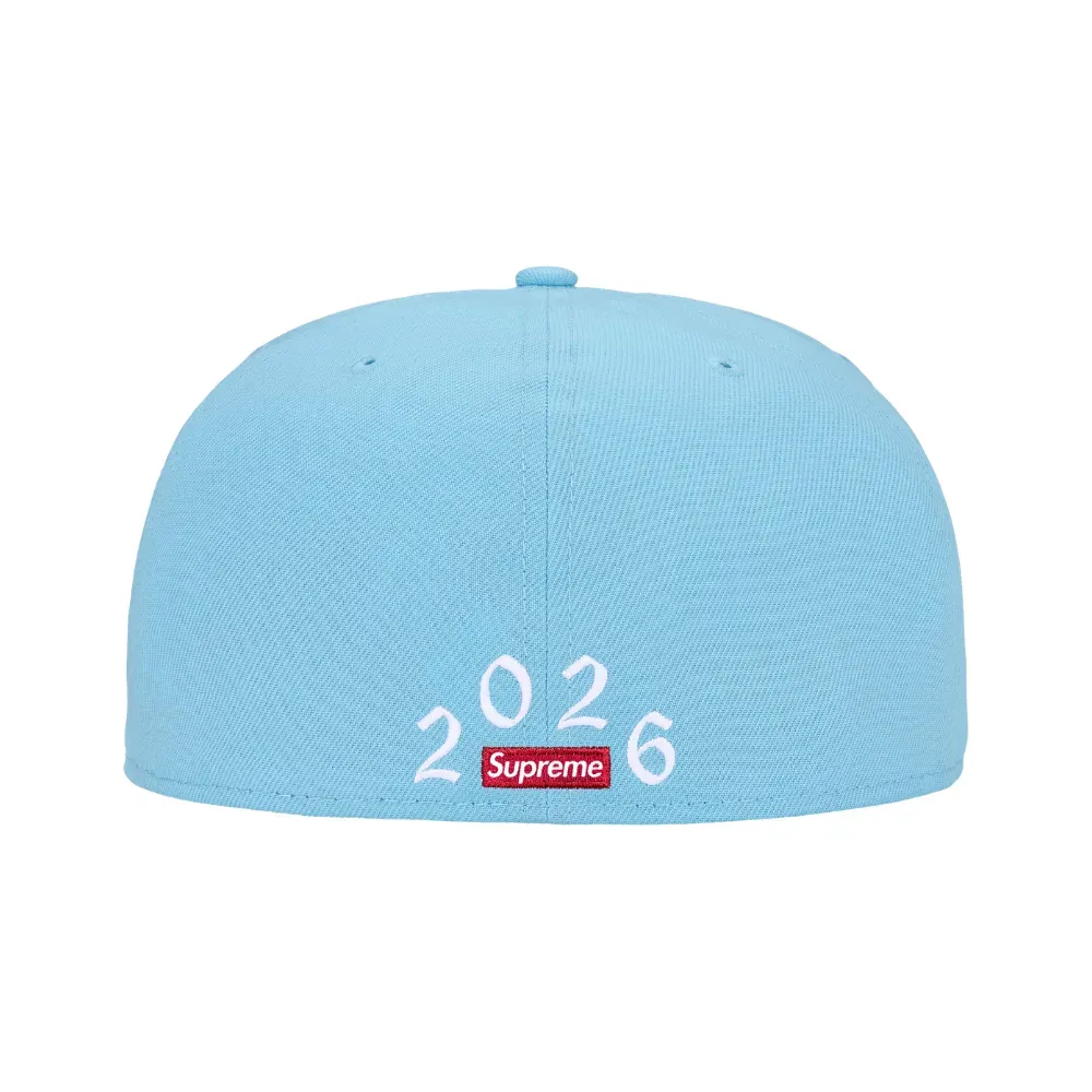 New Era x Supreme Boné Devil S Logo Light Blue SS26-W10 - Droper