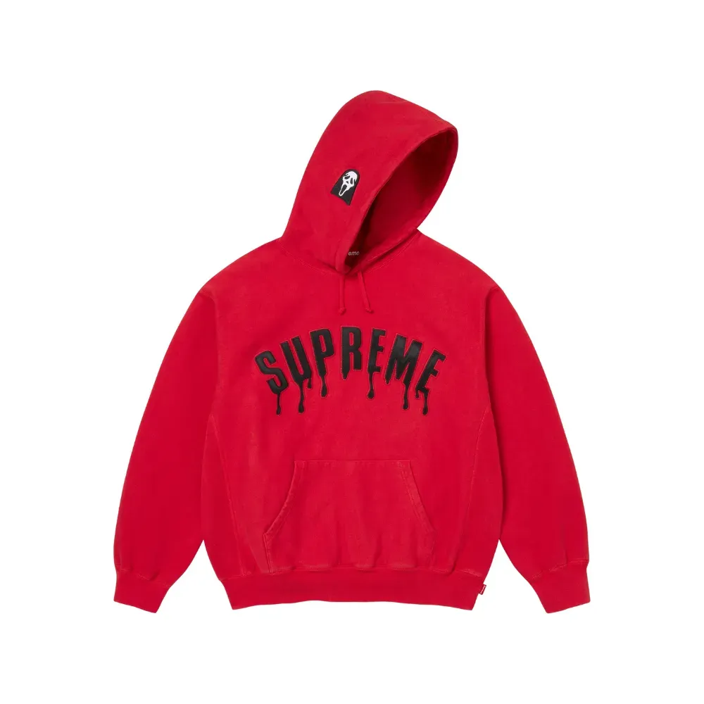Ghostface x Supreme Moletom Arc Hooded Sweatshirt Red SS26-W10