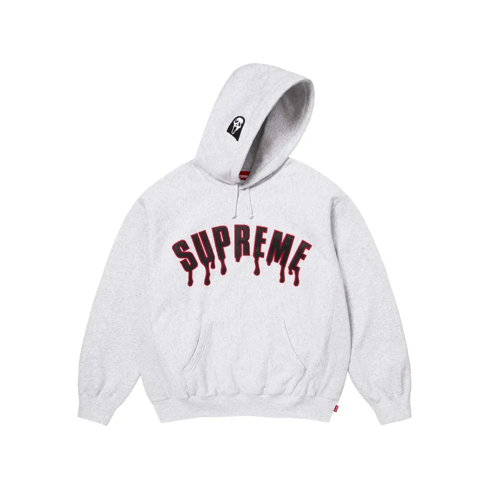 Ghostface x Supreme Moletom Arc Hooded Sweatshirt Ash Grey SS26
