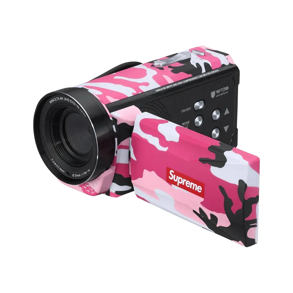 Minolta x Supreme Câmera MN4K300WP Waterproof Pink Camo SS26-W10