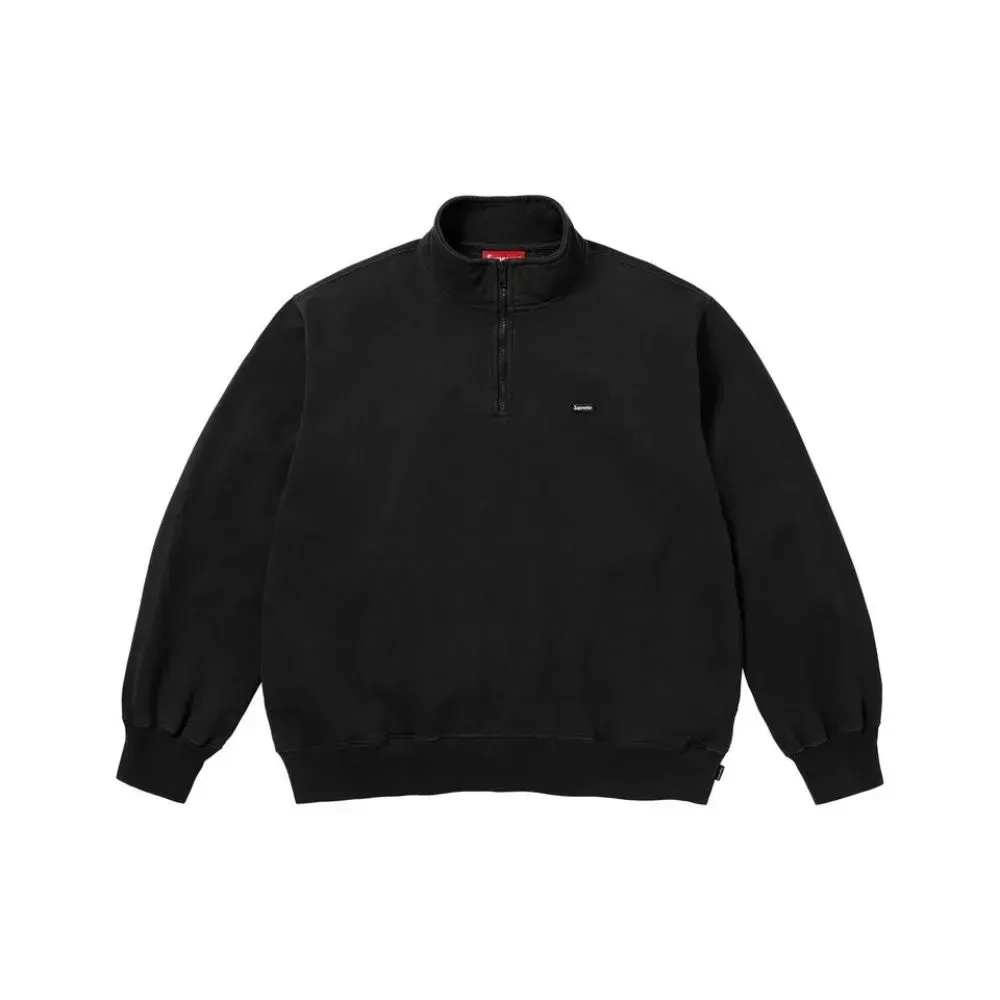 Moletom Supreme Small Box Half Zip Pullover Black SS26-W10 - Droper