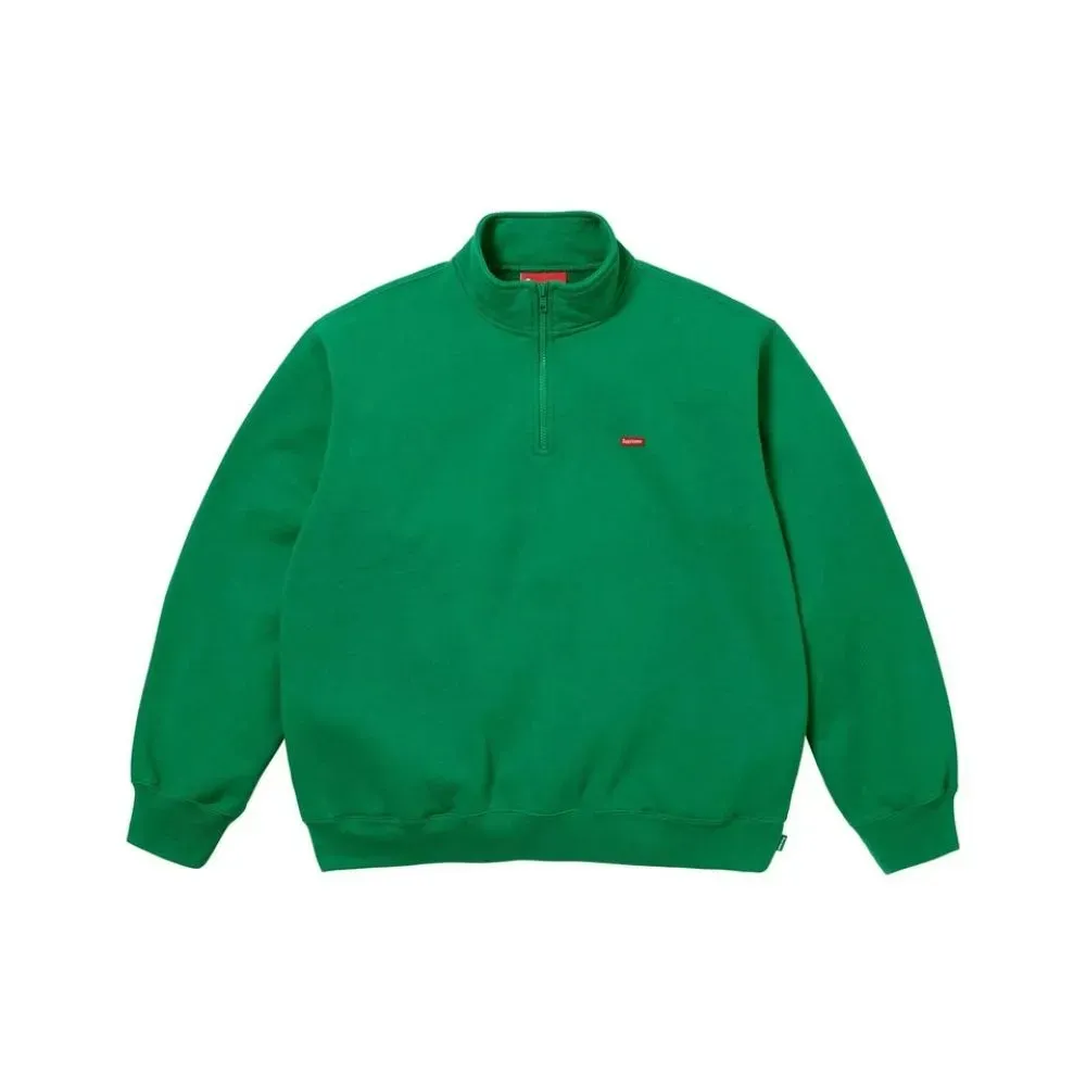 Moletom Supreme Small Box Half Zip Pullover Green SS26-W10 - Droper