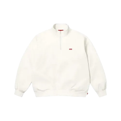 Moletom Supreme Small Box Half Zip Pullover White SS26-W10 - Droper