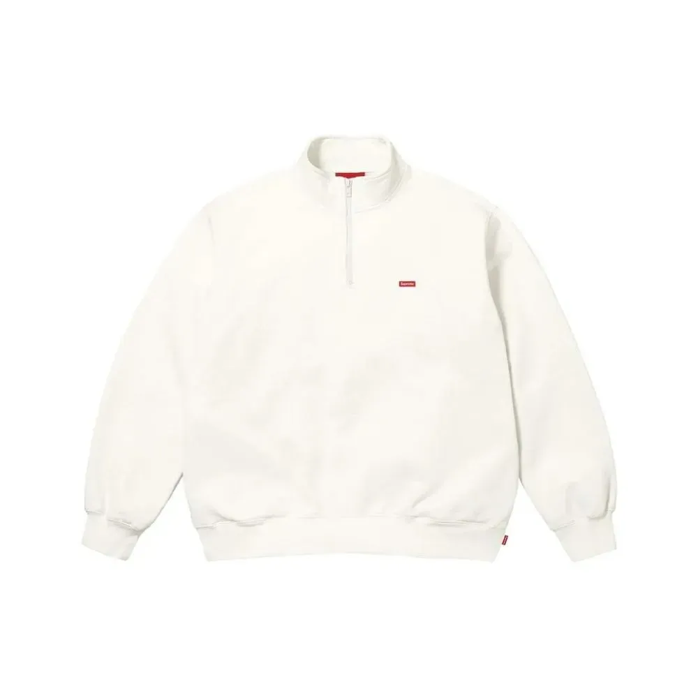 Moletom Supreme Small Box Half Zip Pullover White SS26-W10 - Droper