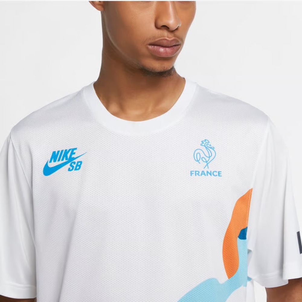 Parra x Nike Camiseta SB France Skate Jersey White — M / G, Novo