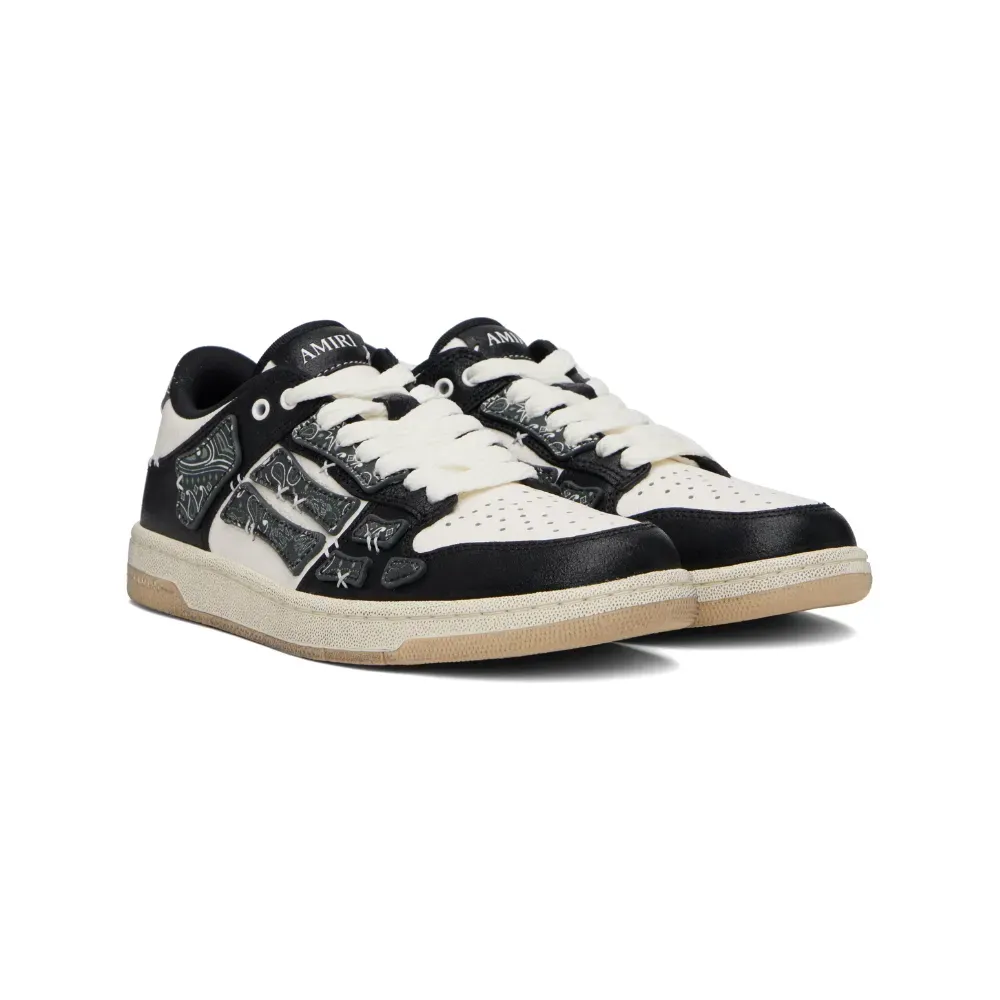Amiri Skel Top Low Black White Bandana - Droper
