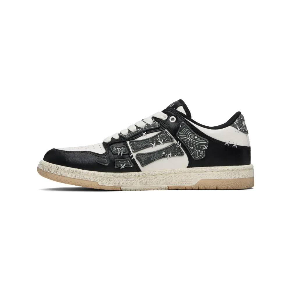 Amiri Skel Top Low Black White Bandana - Droper