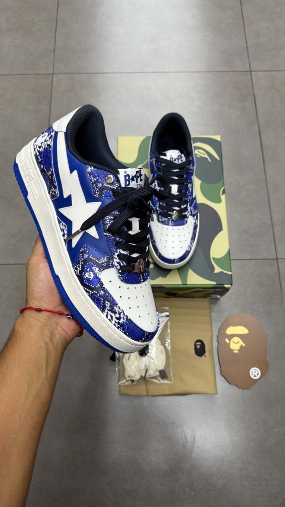 SSENSE x A Bathing Ape Bape Sta Blue Snakeskin