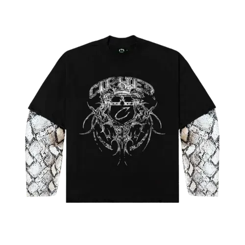 Camiseta CIPHER Long-Sleeve Snake Black