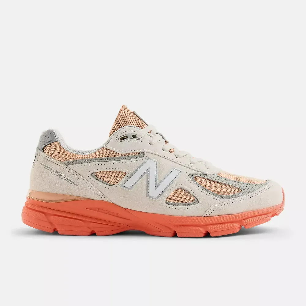 New Balance Made in USA 990v4 Moonbeam Tangerine Heat foto 1