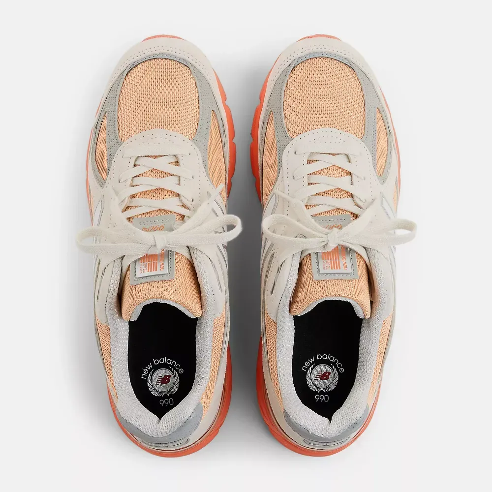 New Balance Made in USA 990v4 Moonbeam Tangerine Heat foto 2