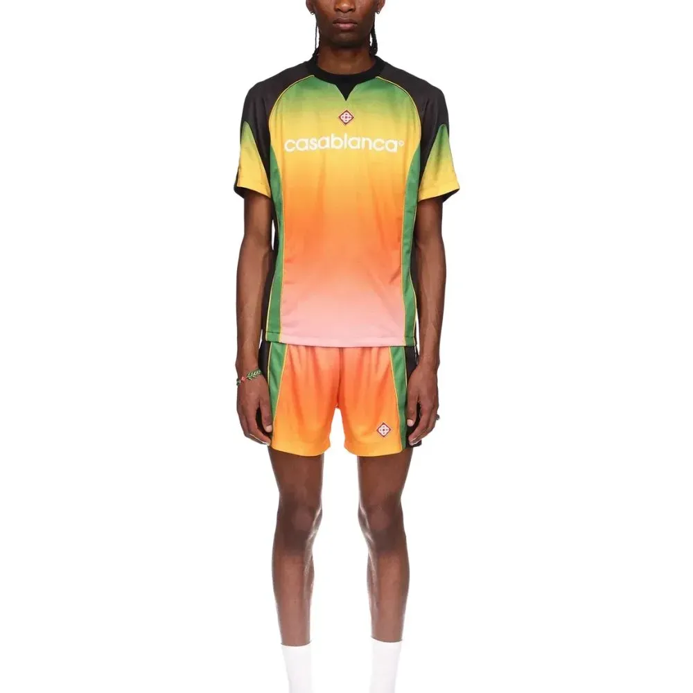 Camiseta Casablanca Gradient Short Sleeve Football Orange - Droper