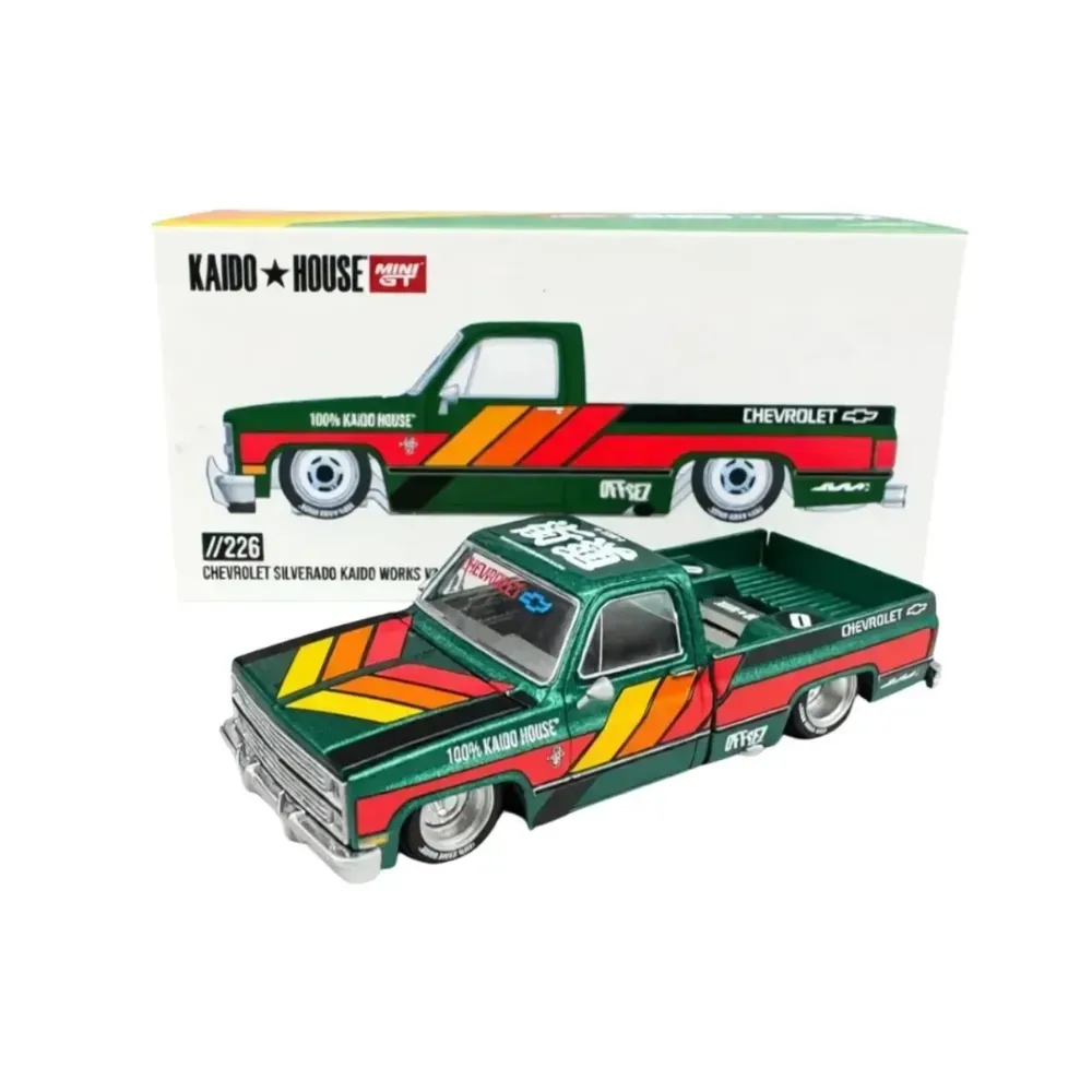 Kaido House x Mini GT Chevrolet Silverado Green #226 - Droper