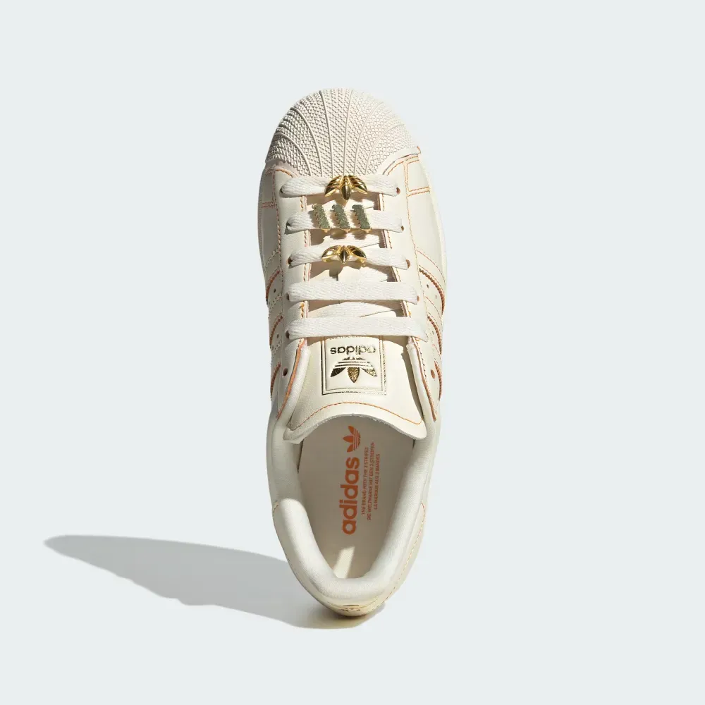 adidas Superstar II Off White Gold Metallic Feminino - Droper