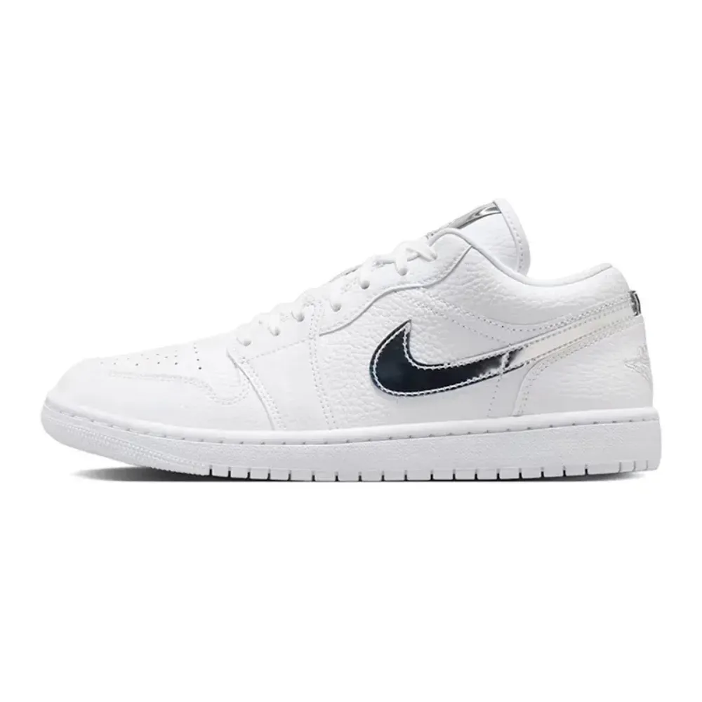Air Jordan 1 Low SE White Metallic Silver Feminino - Droper