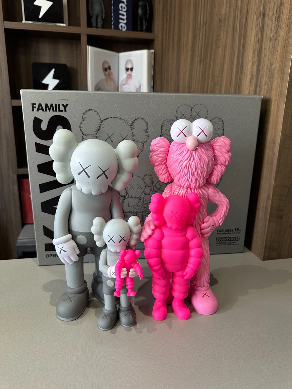 KAWS Family Vinyl Figures Grey Pink