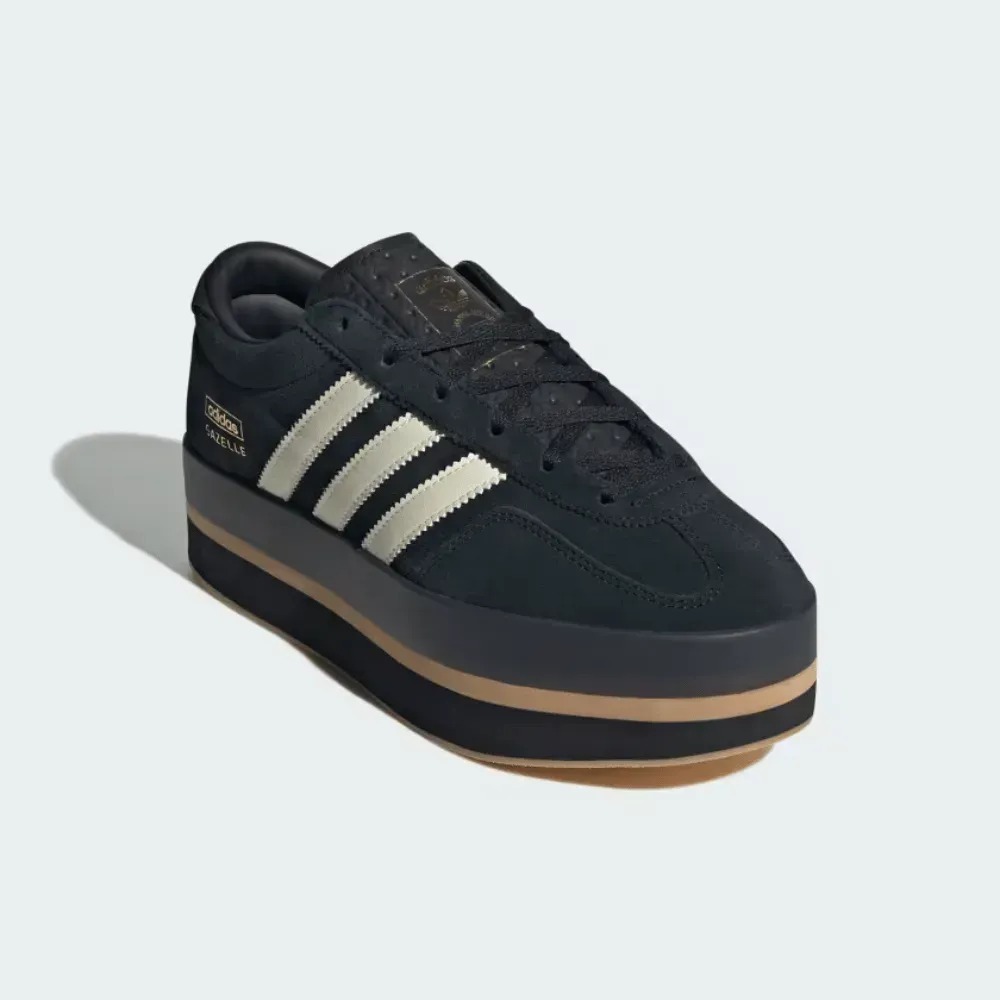 adidas Gazelle Stack Core Black Cream White — 34 / 35 / 35.5 / 36 / 37 / 38 / 39 / 40 / 40.5 / 41 / 42, Novo