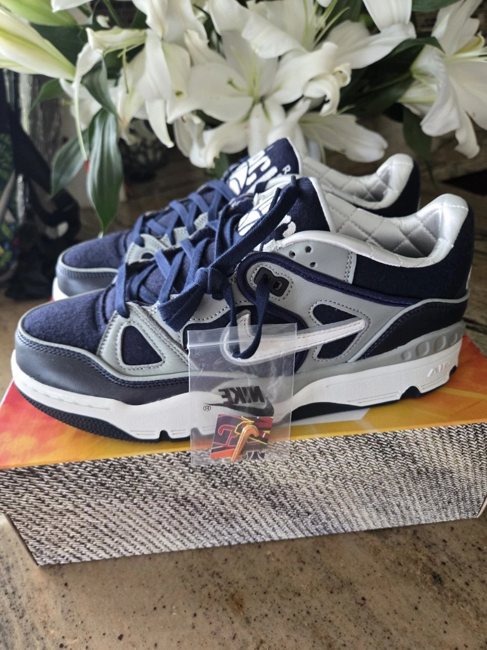 Nigo x Nike Air Force 3 Low Midnight Navy Shadow Grey — 35.5 / 36 / 46 / 48, Novo