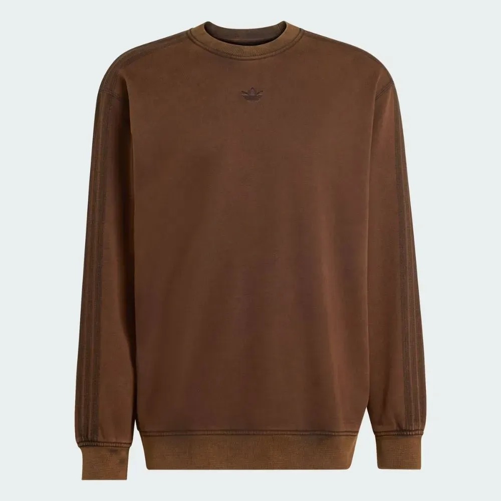 Moletom adidas Premium Essentials Retro Washed Crew Aurora Coffee — G, Novo