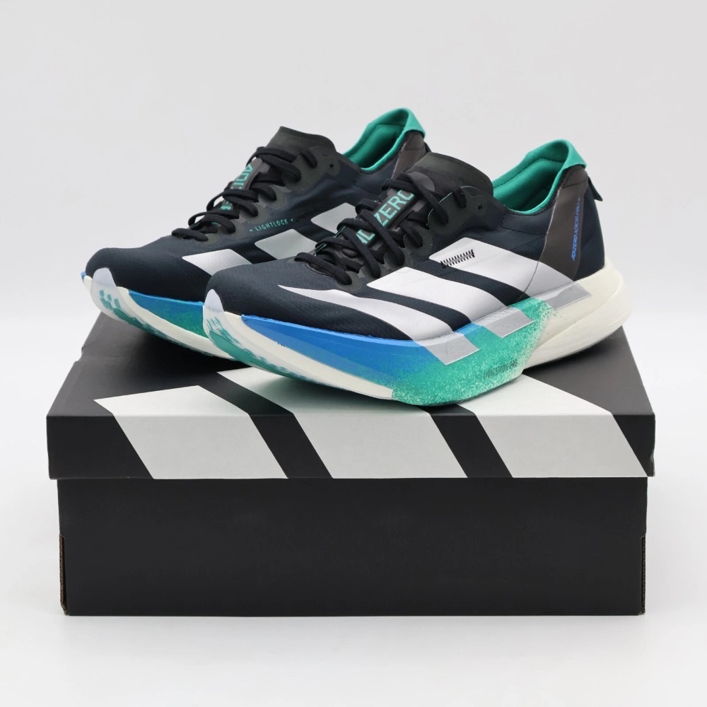 adidas Adizero Adios Pro 4 Core Black Matte Silver Glory Green — 38 / 39 / 39.5 / 40.5 / 41 / 42 / 42.5 / 43 / 43.5 / 44 / 46, Novo