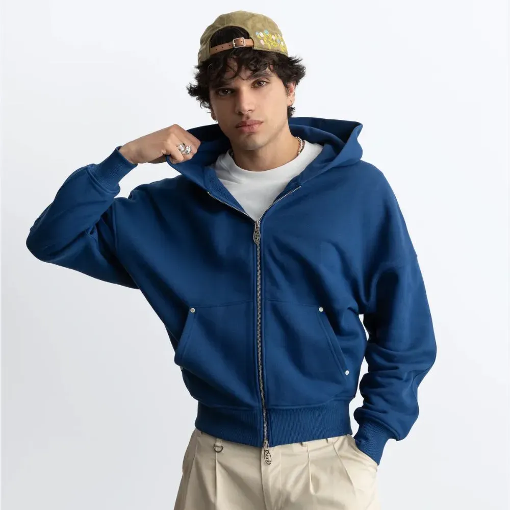Neiroプロフ見てね(❀ᴗ͈ˬᴗ͈)ページ Moletom Nude Project Beast Zip-Up Petrol Blue - Droper