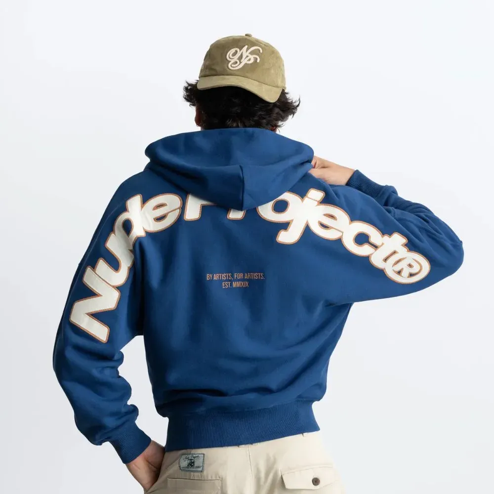 Moletom Nude Project Beast Zip-Up Petrol Blue - Droper