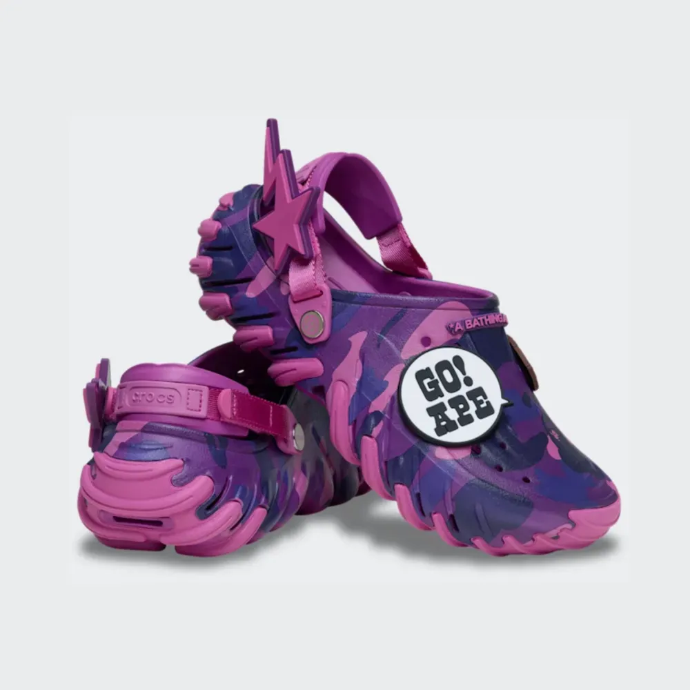 靴 A BATHING APE x Crocs Grapeberry BAPE x Crocs Echo RO Clog Grapeberry - Droper