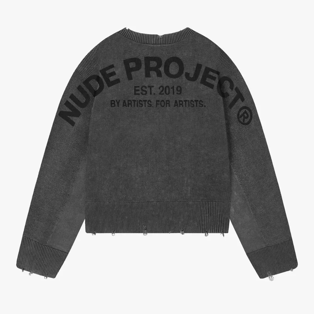 Suéter Nude Project Perfect Cropped Knit Ash foto 1
