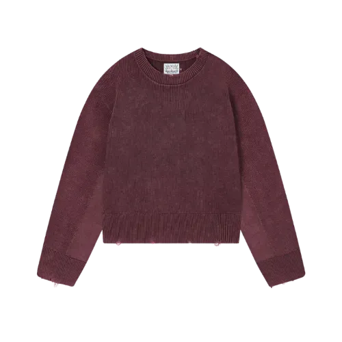Suéter Nude Project Perfect Cropped Knit Burgundy