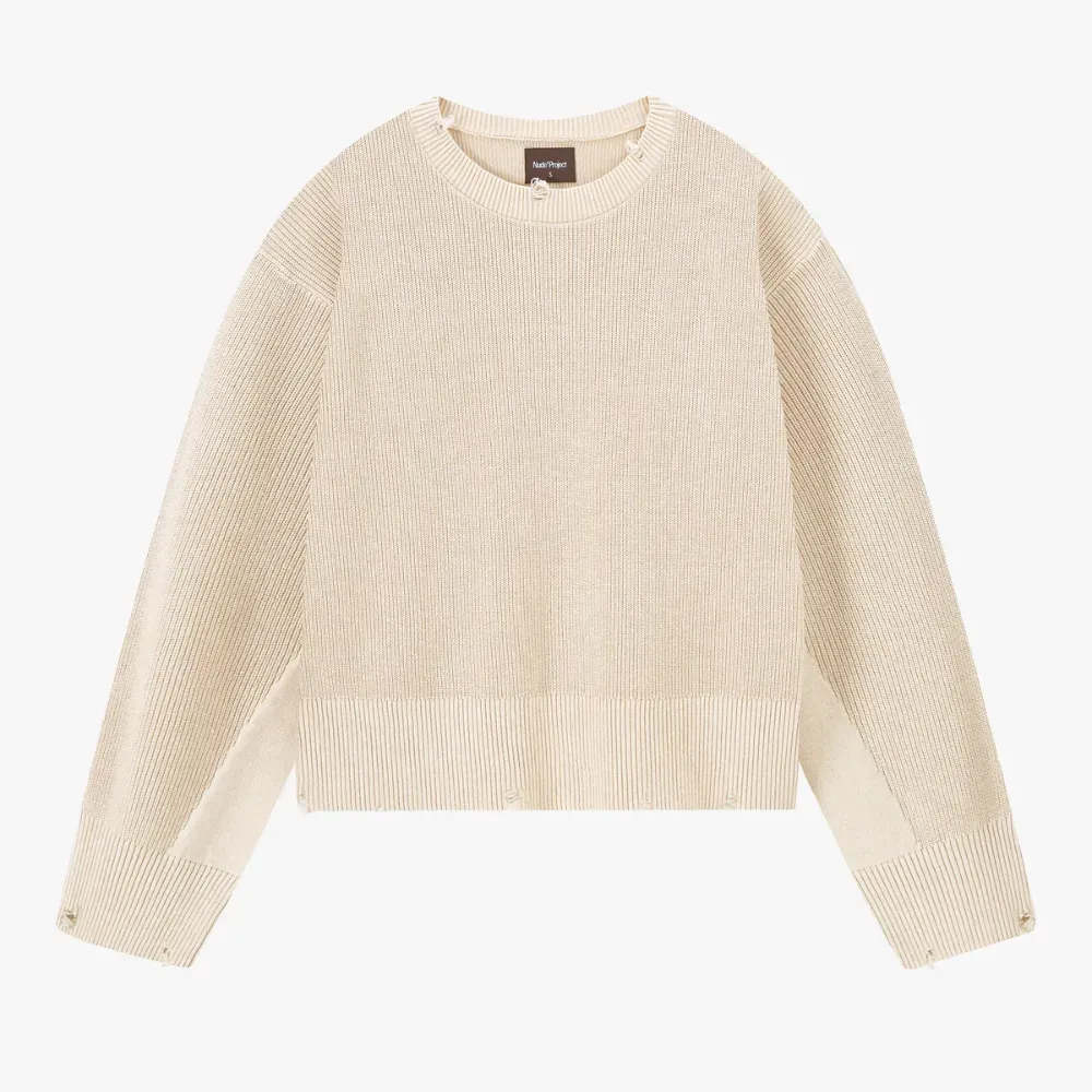 Suéter Nude Project Perfect Cropped Knit Beige - Droper