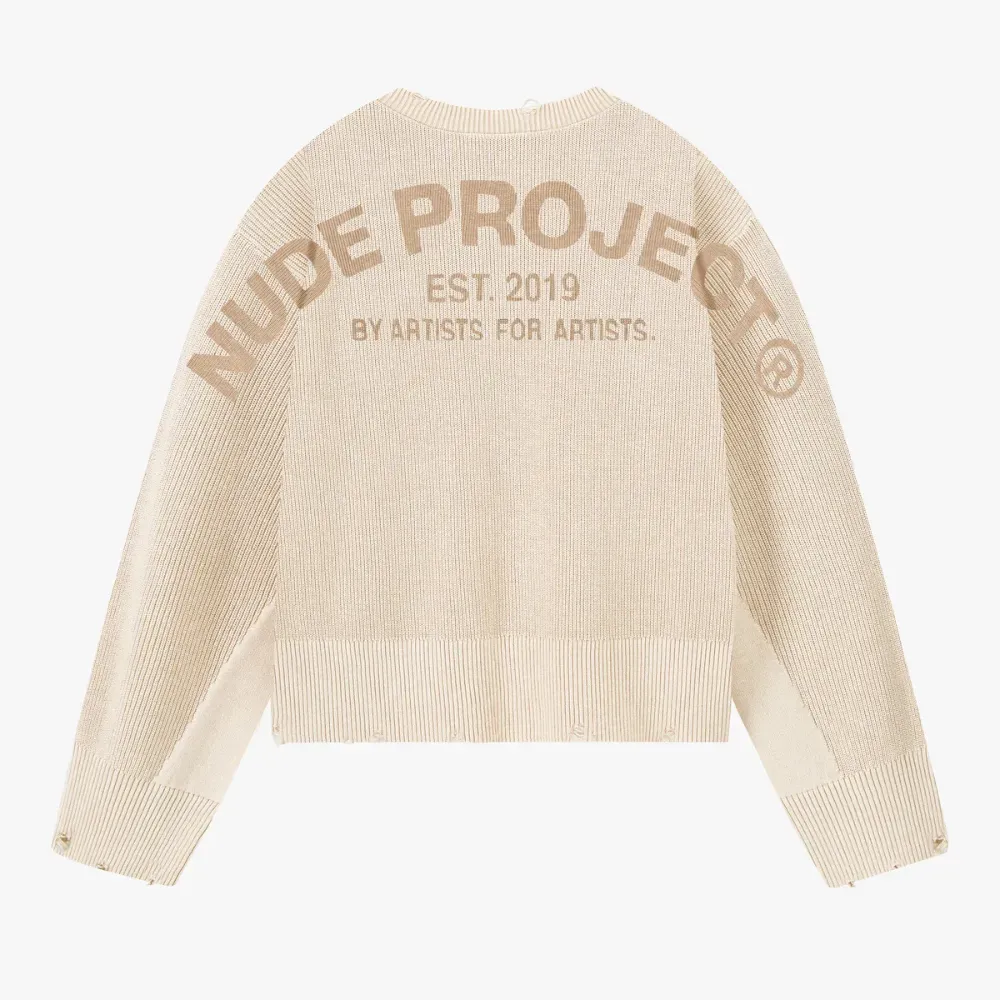 Imagem Suéter Nude Project Perfect Cropped Knit Beige