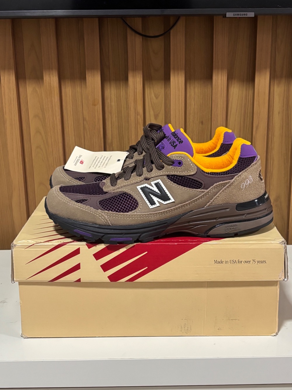 New Balance 993 Made in USA Mushroom Midnight Violet
