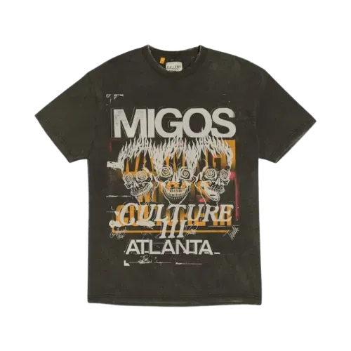 Migos x Gallery Dept. Camiseta For Culture III Three Skulls Washed Black