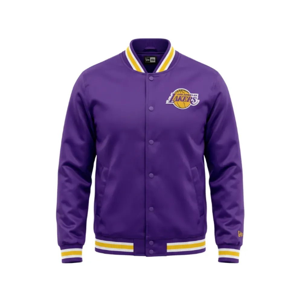 Jaqueta New Era Varsity Satin Los Angeles Lakers - Droper