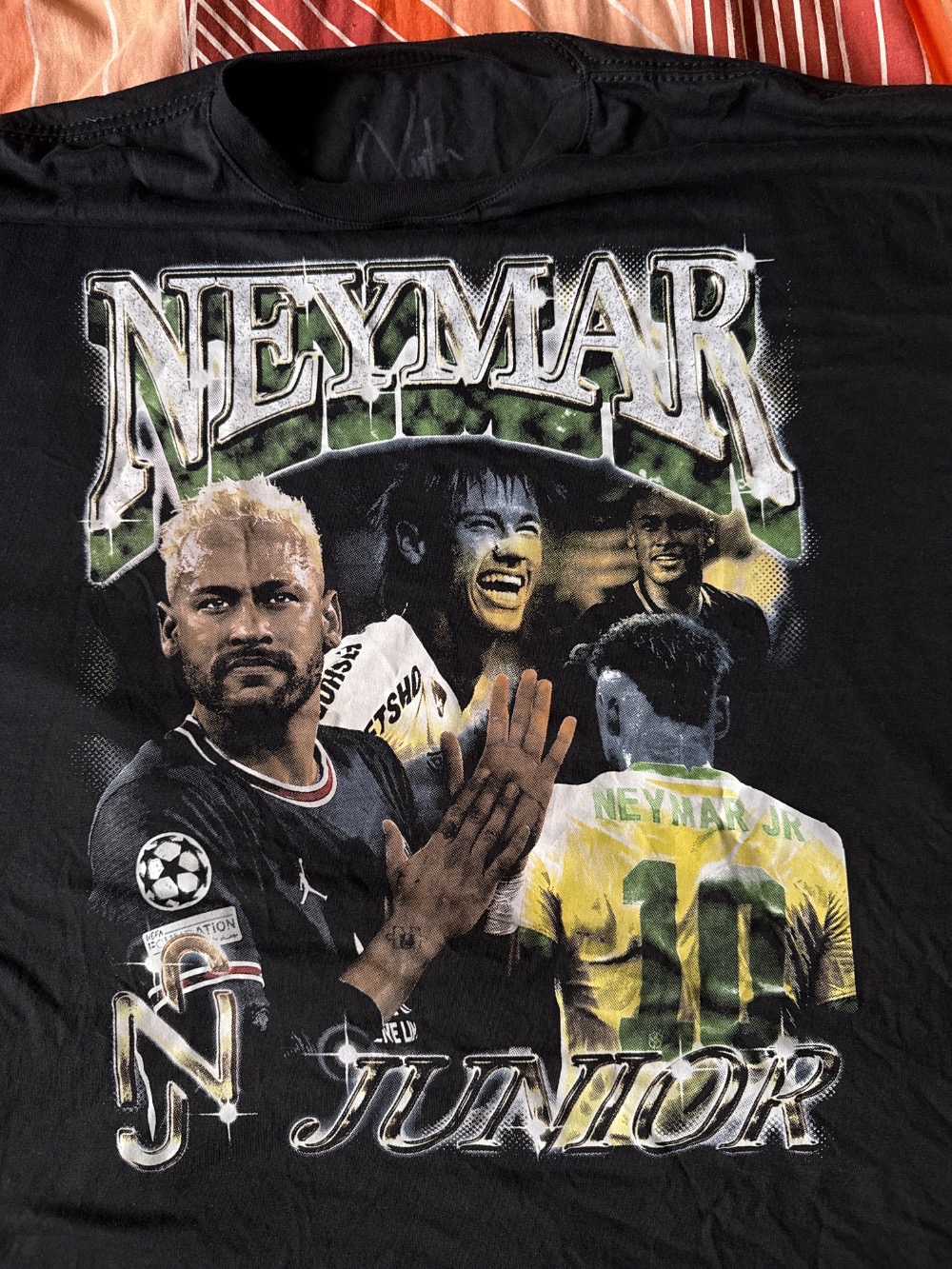 Camiseta Aged Archive Neymar Jr Preto