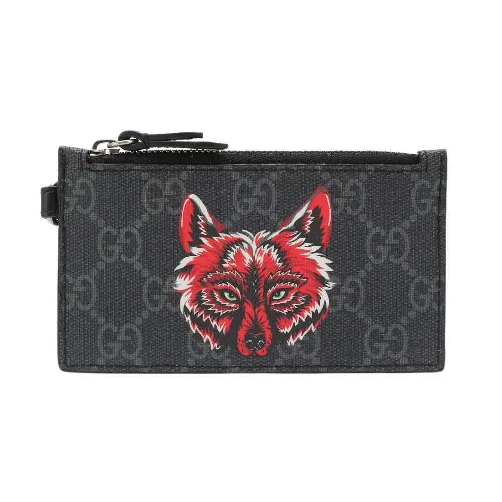 Carteira Gucci Pouch GG Supreme Fox Black - Droper