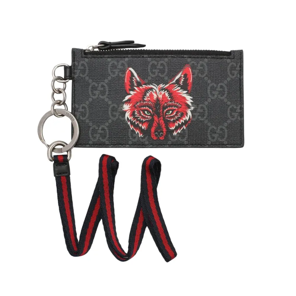 Carteira Gucci Pouch GG Supreme Fox Black - Droper