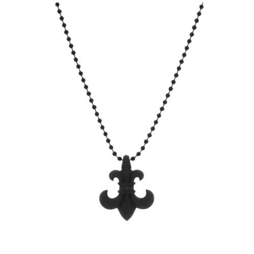 CHROME HEARTS BS Fleur ペンダント ボールチェーン Colar Chrome Hearts BS Fleur Pendant Black - Droper
