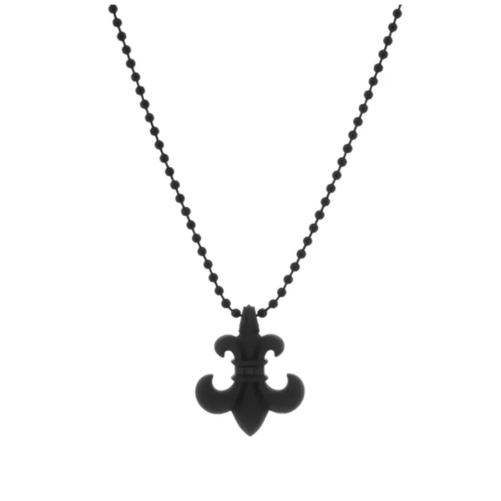 Colar Chrome Hearts BS Fleur Pendant Black - Droper
