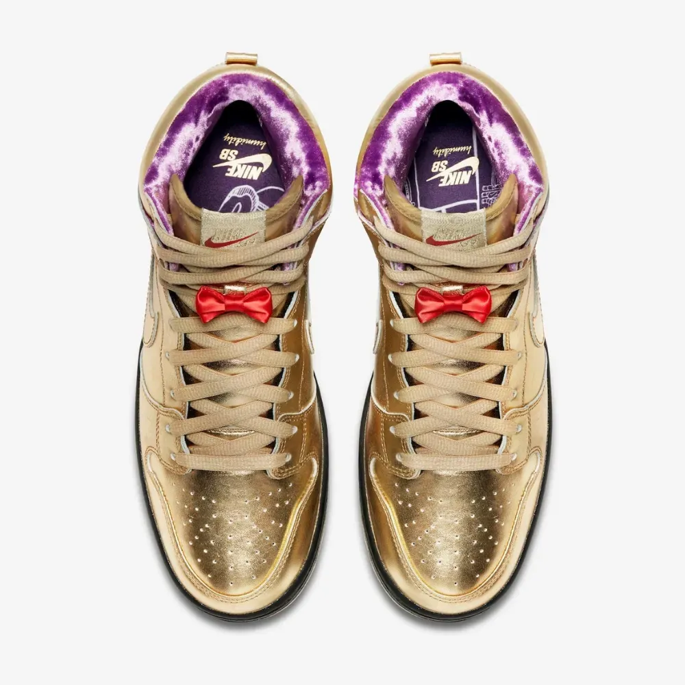 Nike SB Dunk High premium レッド/ゴールド Nike SB Dunk High Humidity Metallic Gold - Droper