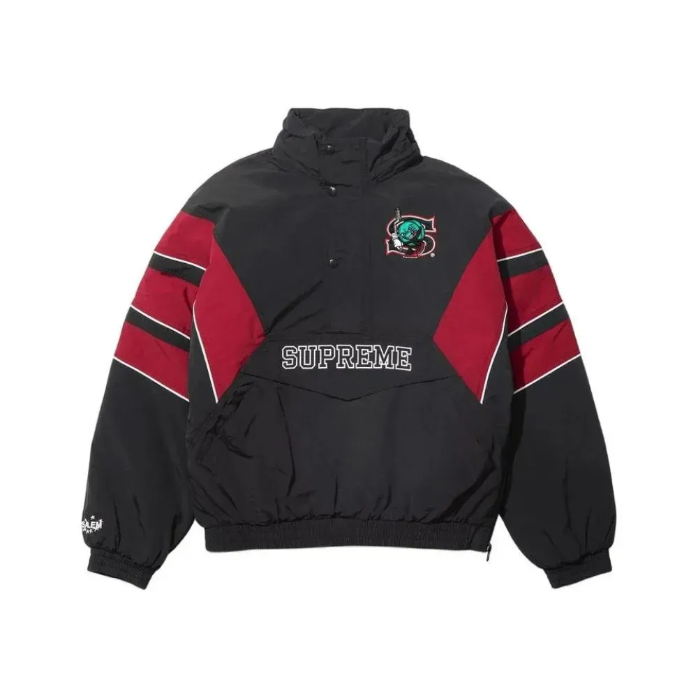 SALEM x Supreme Jaqueta Half Zip Stadium Black SS26-W12 foto 2
