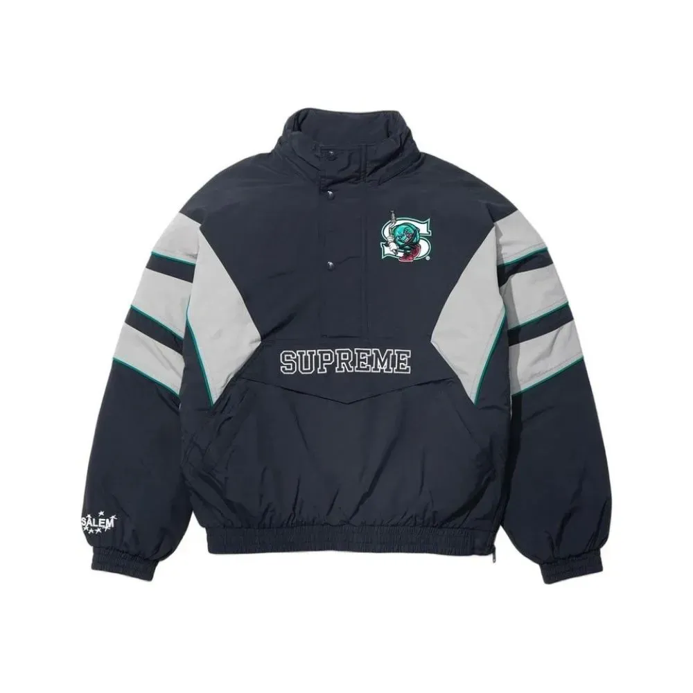SALEM x Supreme Jaqueta Half Zip Stadium Navy SS26-W12 foto 2