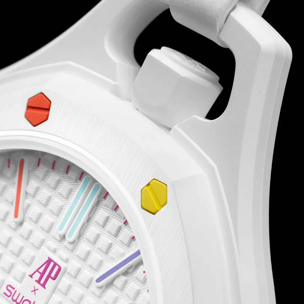 Audemars Piguet x Swatch Relógio Royal Pop HUIT BLANC White 40 mm