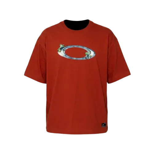 Camiseta Oakley Jupiter`s Adventure Oversized Fit Flame red